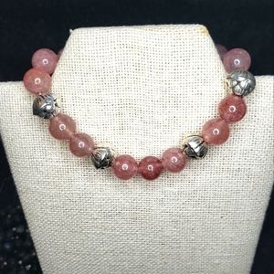 Strawberry quartz bracelet
